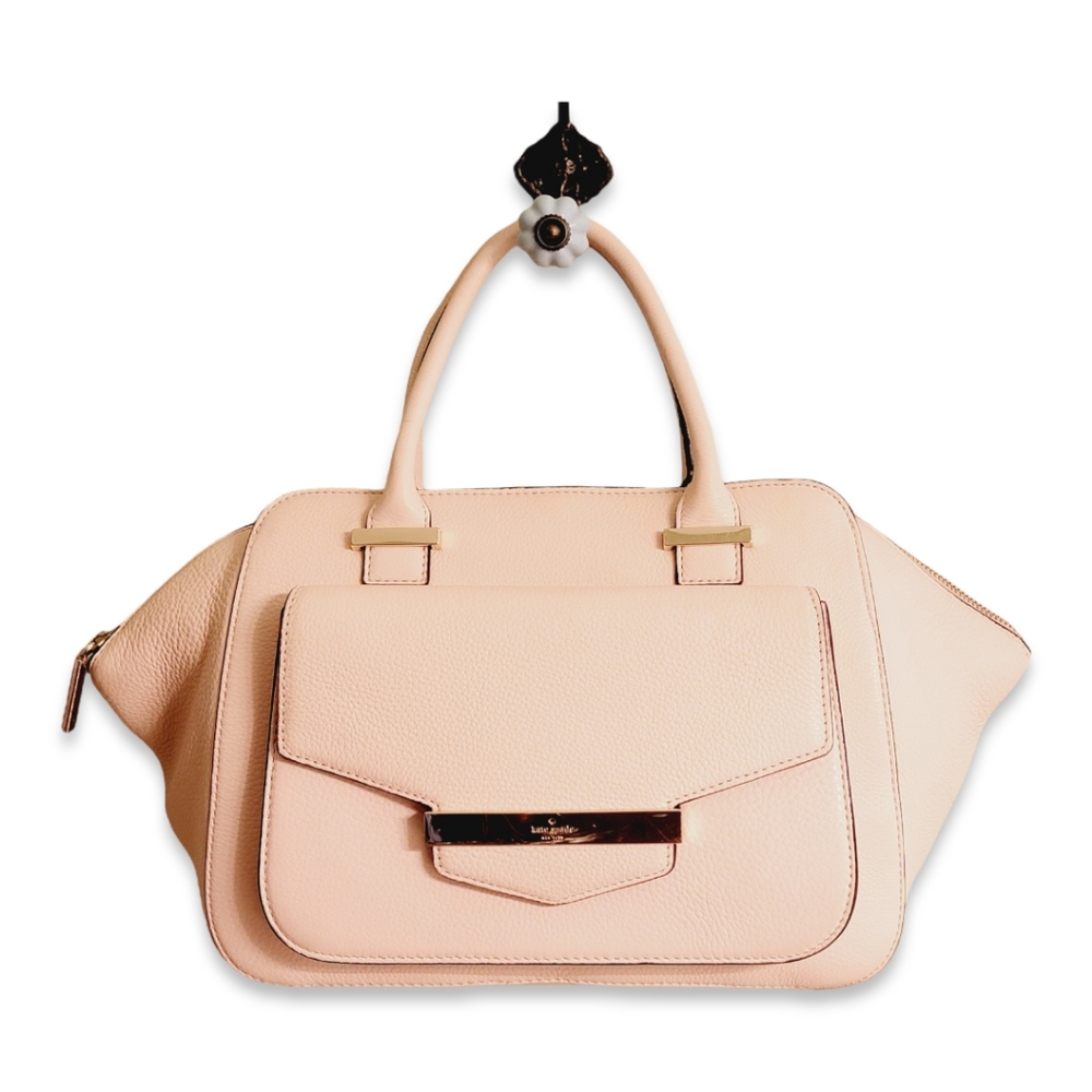 Kate Spade Handbag Satchel - Off white Color | Pebble Leather | With Dus…